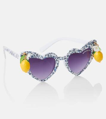 Appliqué printed heart-shaped sunglasses | Monnalisa