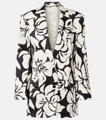 Floral satin blazer | Dries Van Noten