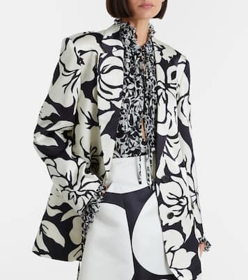 Floral satin blazer | Dries Van Noten