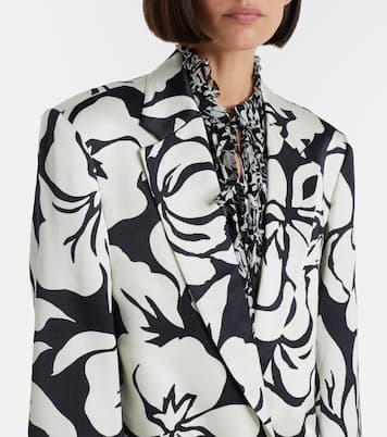 Floral satin blazer | Dries Van Noten