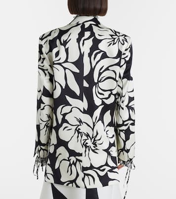 Floral satin blazer | Dries Van Noten