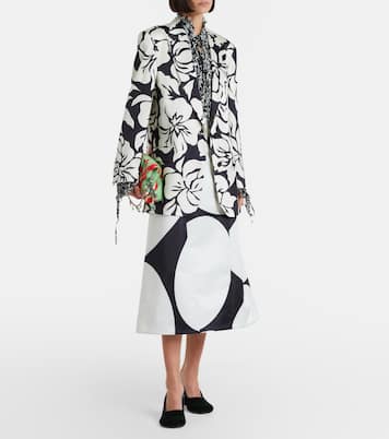 Floral satin blazer | Dries Van Noten