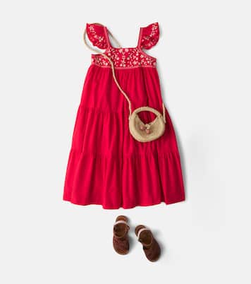 Cora embroidered tiered cotton dress | Bonpoint