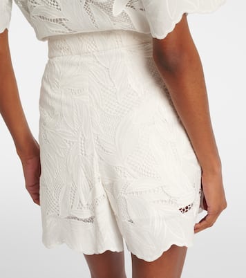 Embroidered mesh shorts | Erdem