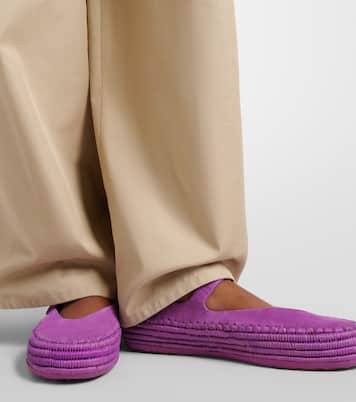 Paula's Ibiza Mary-Jane-Ballerinas Rio aus Veloursleder | Loewe