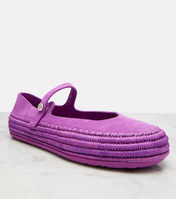 Paula's Ibiza Mary-Jane-Ballerinas Rio aus Veloursleder | Loewe