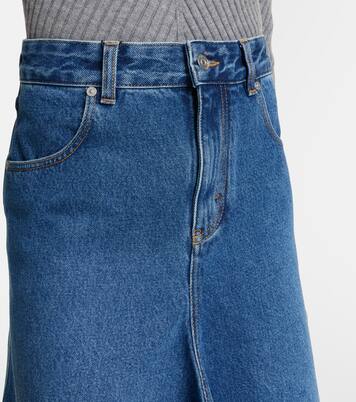 Falda midi asimétrica de denim | Victoria Beckham