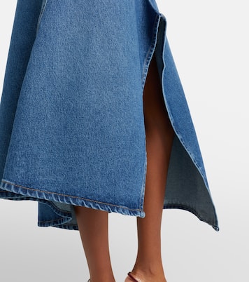 Falda midi asimétrica de denim | Victoria Beckham