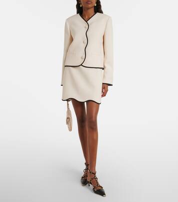 Crepe Couture scalloped miniskirt | Valentino