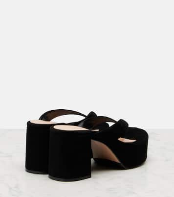 Sandalen aus Veloursleder | Gianvito Rossi
