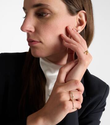 Solarium 925 sterling silver and 18kt gold ring with diamonds | Spinelli Kilcollin