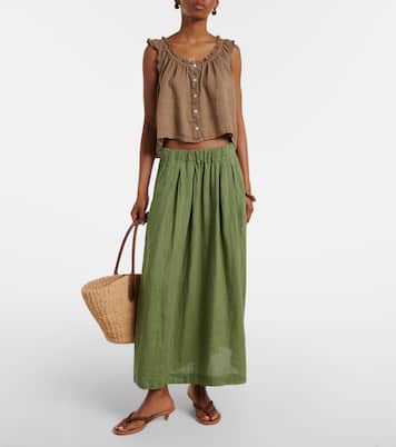 Tana linen top | Velvet