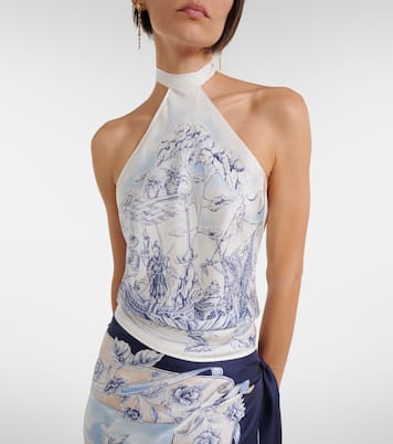 Self-tie silk top | Ferragamo