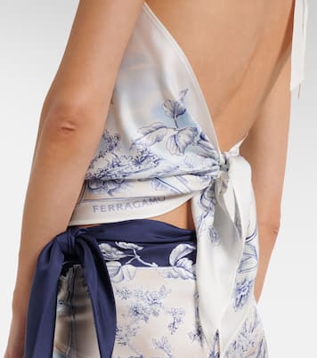 Self-tie silk top | Ferragamo