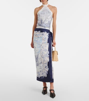 Self-tie silk top | Ferragamo