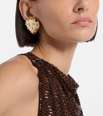 Crystal-embellished earrings | Self-Portrait