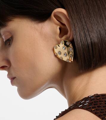 Crystal-embellished earrings | Self-Portrait