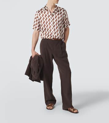 Camisa bowling Roberto de seda estampada | Frescobol Carioca