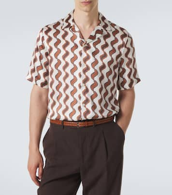 Camisa bowling Roberto de seda estampada | Frescobol Carioca