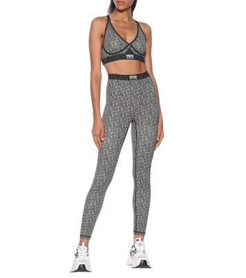 Bedruckter Sport-BH aus Jersey | Adam Selman Sport