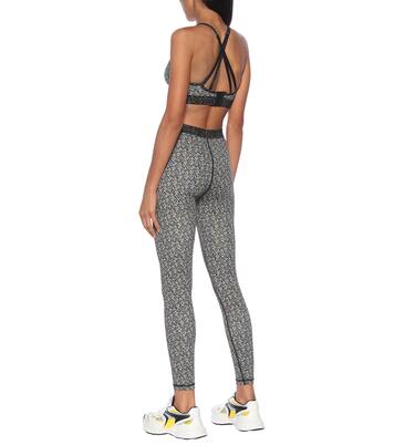 Bedruckter Sport-BH aus Jersey | Adam Selman Sport