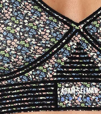 Bedruckter Sport-BH aus Jersey | Adam Selman Sport