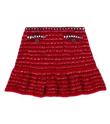 Mélange wool and cotton knit skirt | Self-Portrait Kids