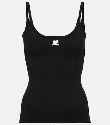 Logo ribbed-knit tank top | Courrèges
