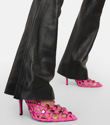 Verzierte Pumps Grid aus Veloursleder | The Attico