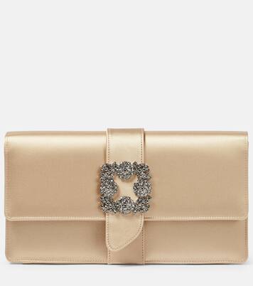 Capri embellished satin clutch | Manolo Blahnik
