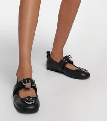 Lock leather ballet flats | JW Anderson