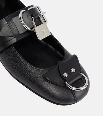 Lock leather ballet flats | JW Anderson