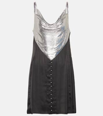 Robe en satin à ornements | Rabanne