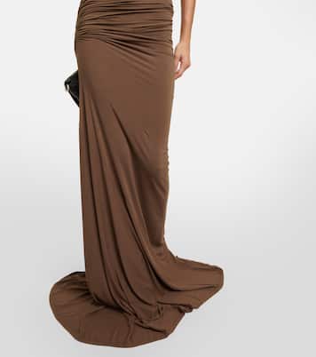 Draped one-shoulder jersey gown | Entire Studios
