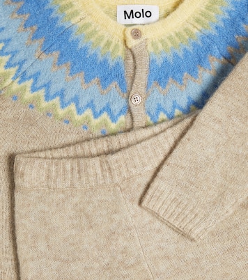 Baby wool-blend cardigan and pants set | Molo