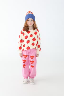 Raspberries cotton jersey sweatshirt | Tinycottons