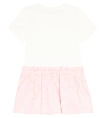 Logo cotton-blend dress | Versace Kids