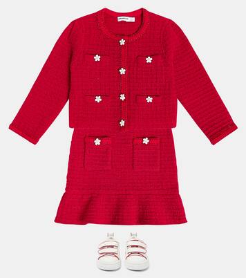 Embellished peplum tweed skirt | Self-Portrait Kids