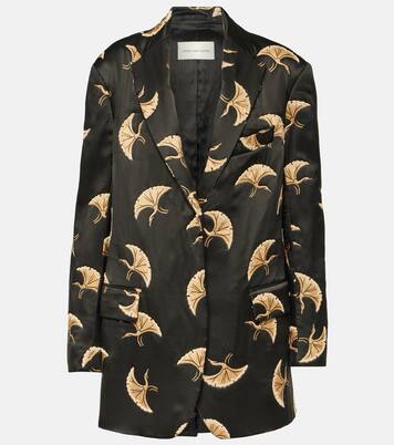 Printed satin blazer | Dries Van Noten