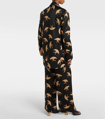 Printed satin blazer | Dries Van Noten