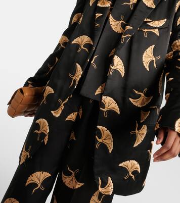 Printed satin blazer | Dries Van Noten