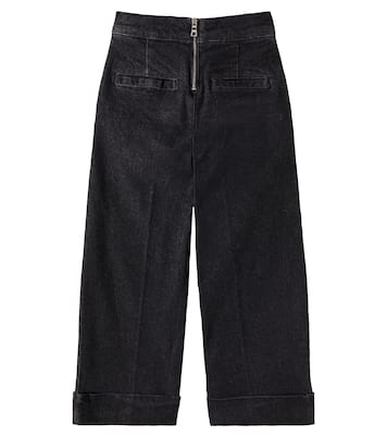 Embellished wide-leg jeans | Balmain Kids