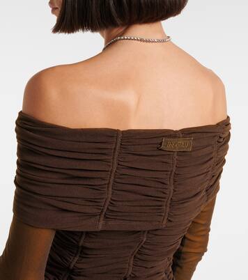 Robe à encolure bardot | The Attico