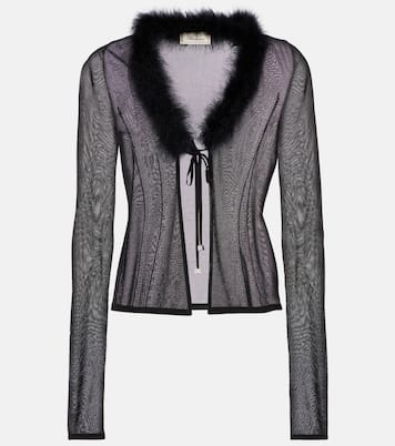 Cardigan mit Federn | Blumarine