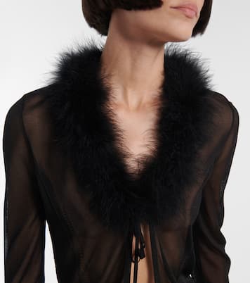 Cardigan mit Federn | Blumarine