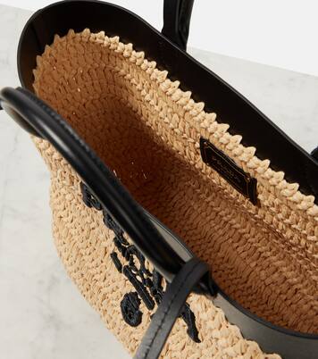 Small crochet raffia-effect tote bag | Prada