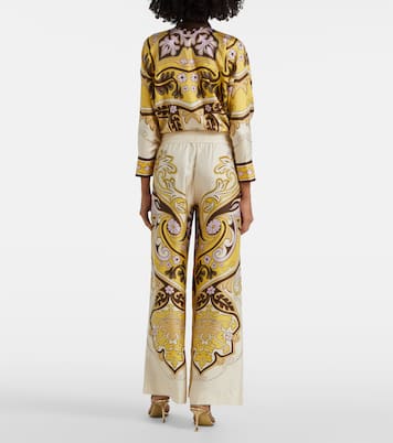 Pantaloni Spells Placée in twill di seta | La DoubleJ