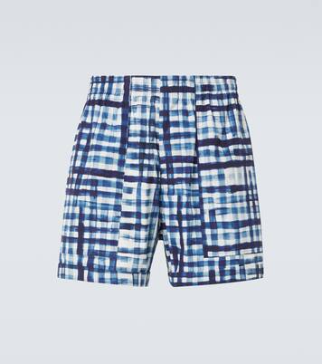 Gingham cotton Bermuda shorts | Bottega Veneta