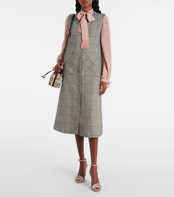 Vestido midi Mossi de lana virgen | Valentino