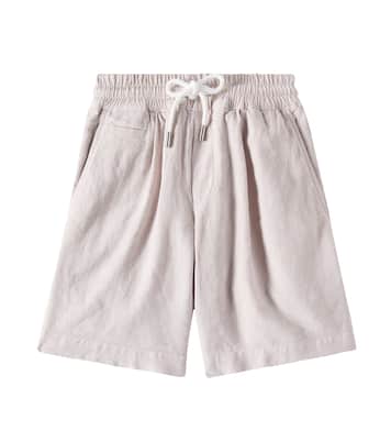 Dyed linen-blend Bermuda shorts | Brunello Cucinelli Kids